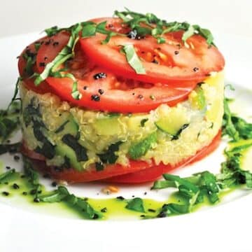 Quinoa, tomato, zucchini