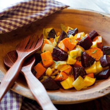 Garlicky Roasted Root Vegetables from Leslie Cerier