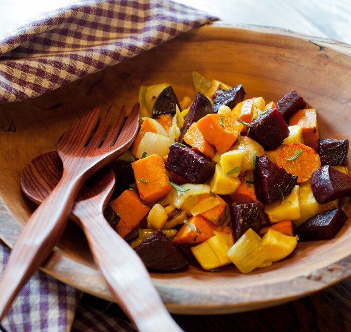 Garlicky Roasted Root Vegetables from Leslie Cerier