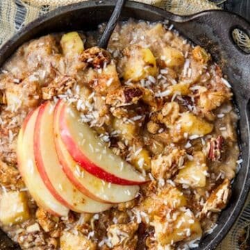 Apple pie oatmeal from the oh she glows cookbook by angela lid don