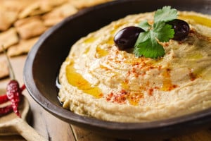 Hummus made with chickpeas