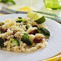 Pasta with broccoli and dried tomatoes