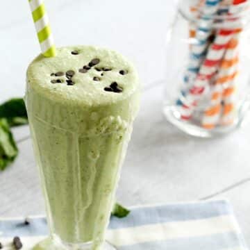 Mint Chip Milkshake by Sophia Z from Love and Lentils