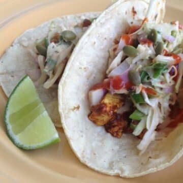 BBQ Tofu Tacos by Ashlee Piper from The Little Foxes