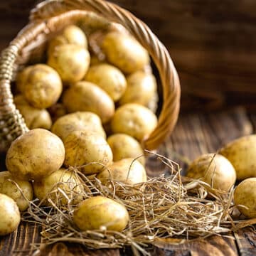 new potatoes in basket