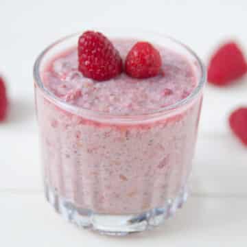 Chia Pudding with raspberries