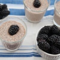 Chia Pudding with blackberries