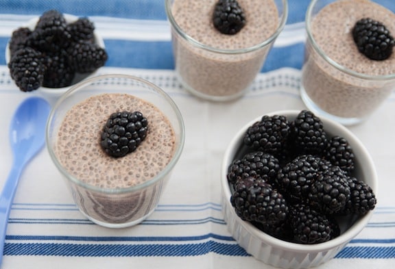 Chia Pudding with blackberries