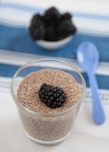 Chia Pudding with blackberries