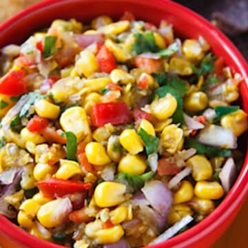 Fresh corn and tomatillo salsa