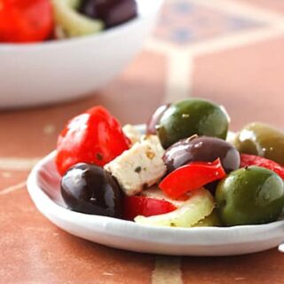 Olive Bar Medley with Tofu "Feta"