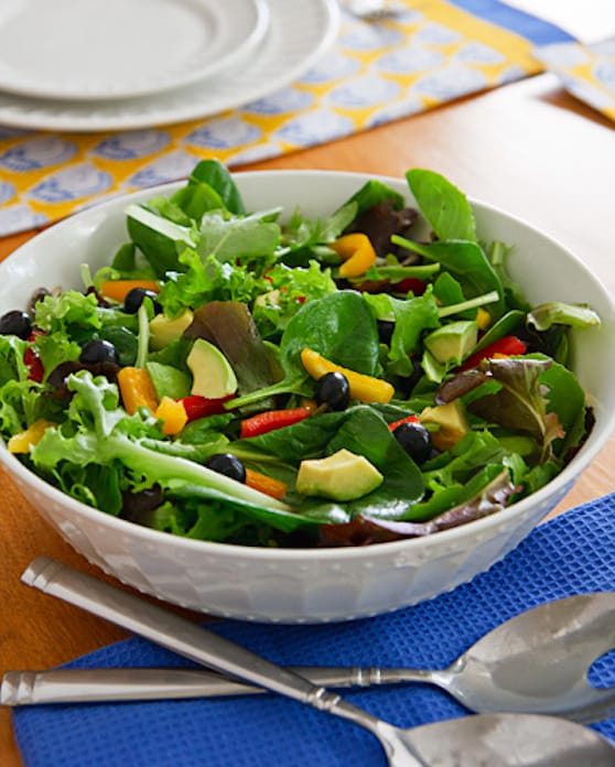Mixed Greens Salad with Avocado and Blueberries recipe