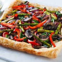 Spring vegetable tart