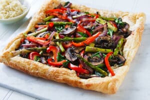 Spring vegetable tart