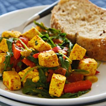 Tofu and spinach scramble
