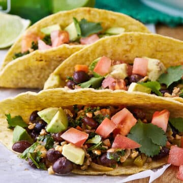 Veggie oat taco filling