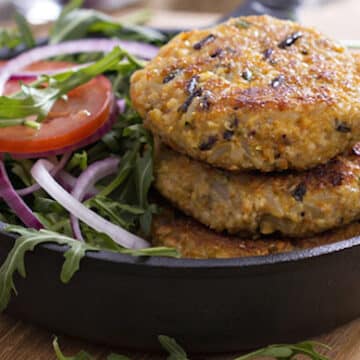 Quinoa and Wild Rice Vegan Burger