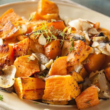 Thyme roasted sweet potatoes