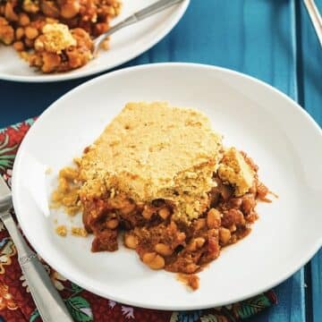 Maple Baked Beans with Cornbread Topping But I Could Never Go Vegan by Kristy Turner