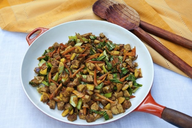 Ginger Tempeh Vegetable Stir Fry