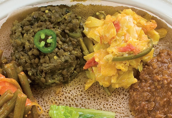 Ethiopian Stewed Seasoned Cabbage in Golden Tomato Sauce