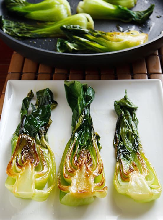 Seared baby bok choy from Wild About Greens
