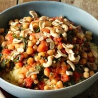 Spinach and chickpea couscous from Love and Lentils