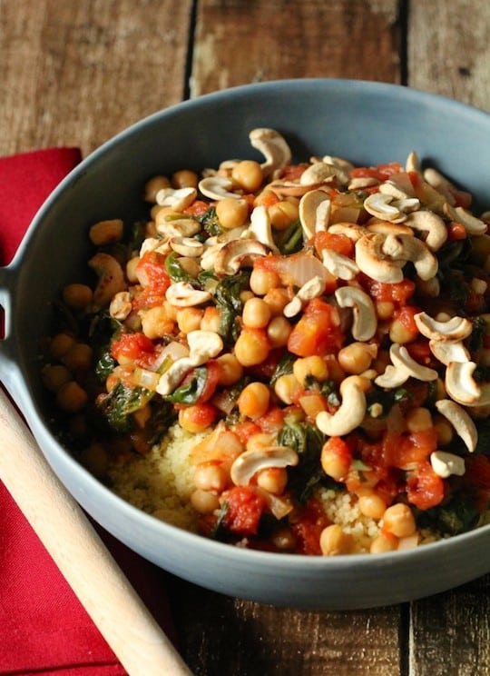 Spinach and chickpea couscous2 from Love and Lentils