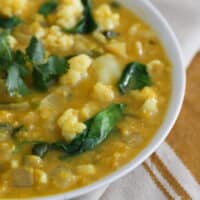 Curried Red Lentil Pumpkin Cauliflower Ssoup