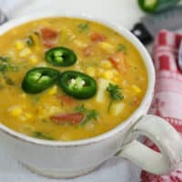 Potato, Corn, and Green Chile Soup