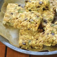 Pumpkin Seed and Chocolate Chip Oatmeal Breakfast Bars