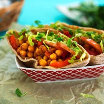 BBQ Chickpea pita sandwich