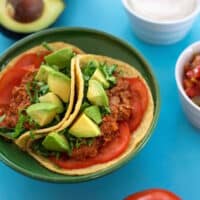 Tempeh and walnut tacos