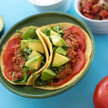 Tempeh and walnut taco filling