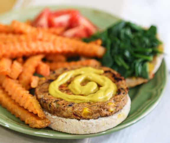 Vegan veggie burger emergency dinner