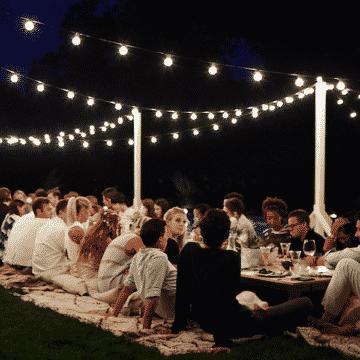 outdoor dinner party
