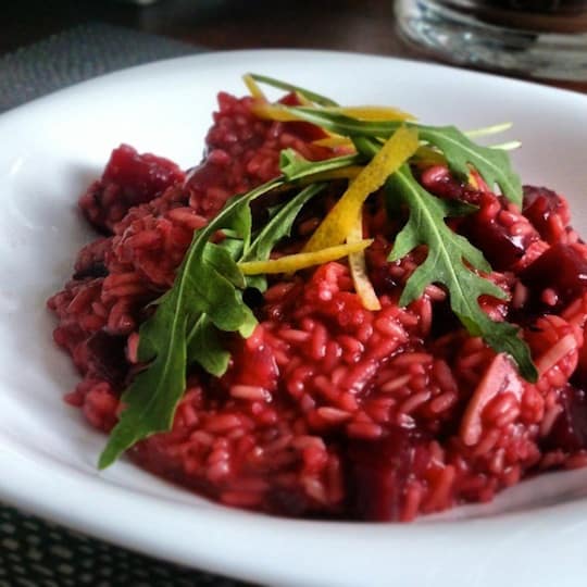 vegan red cabbage risotto
