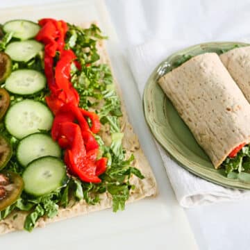 Lavash Hummus Veggie Wrap