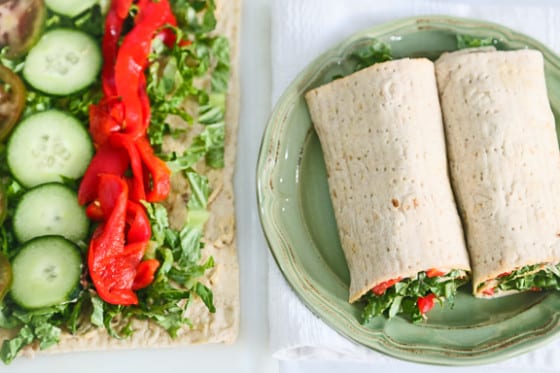 Hummus Veggie Wrap recipe