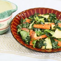 Massaged Kale, Romaine, and Apple Salad