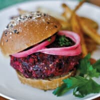 Beet and Brown Rice Burgers