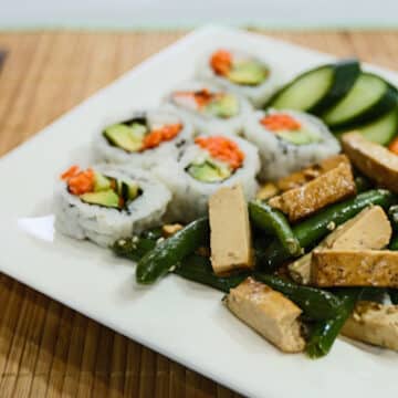 sesame stir-fried green beans with tofu