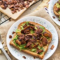 Coconut Avocado Bacon Toast