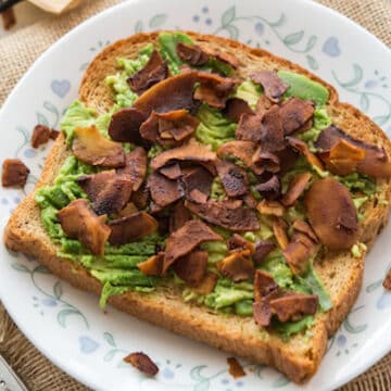 Avocado Coconut Bacon Toast