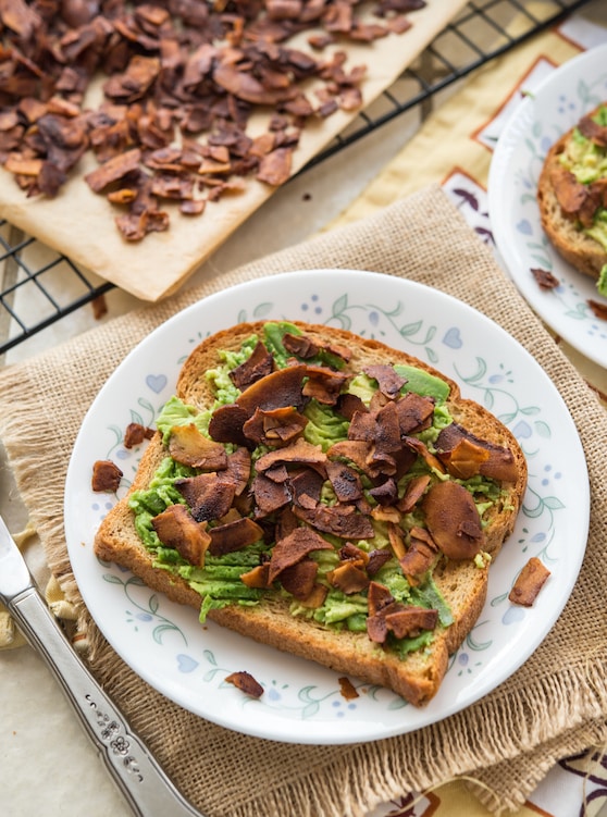 Coconut Avocado Bacon Toast