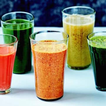 5 fresh fruit and vegetable juices