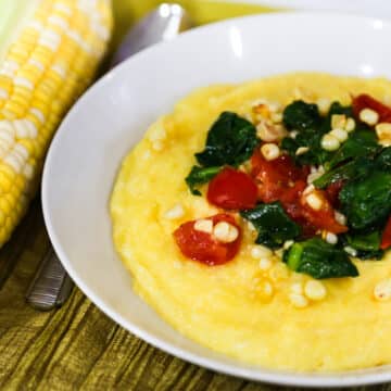 Polenta with Spinach and Tomatoes