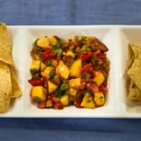 Peach and tomato Salsa fresca