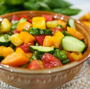 Tomato and Peach Salad