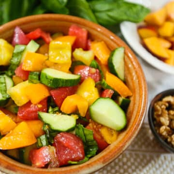 Tomato and Peach Salad